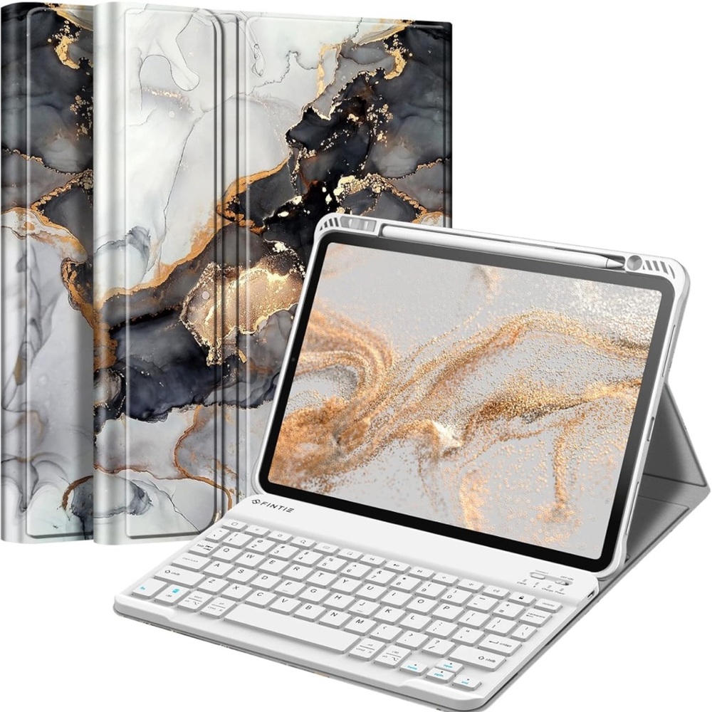 Keyboard Case iPad Soft Back Cover Magnetically Detachable Bluetooth Keyboard